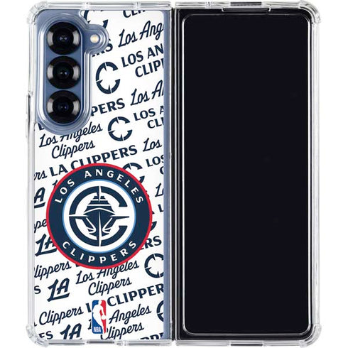 NBA Los Angeles Clippers Blast Text Galaxy Z Fold6 Clear Case